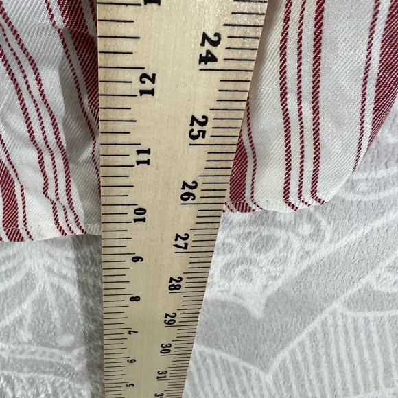 ALLISON JOY RED WHITE STRIPE OFF THE SHOULDER TOP XL 732 SHIRT BLOUSE PEASANT - Picture 7 of 11